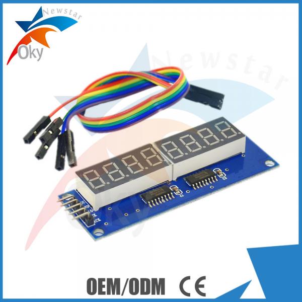 China 8 Digital Led Display Module 8 Parallel 595 Driver Blue Digital Control Circuit Board factory
