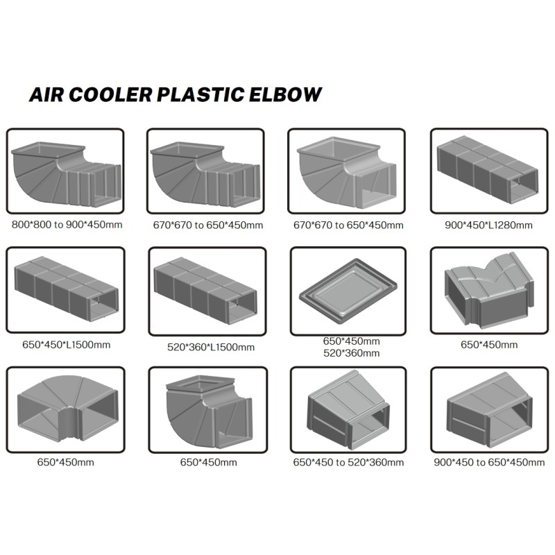 Plastic air cooler diffuser plastic air cooler duct