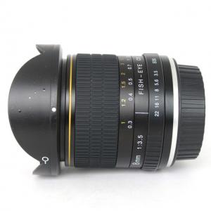 China 8mm F3.5 6 Blades HD Fisheye Camera Lens For Nikon Manual Focus Black Color factory