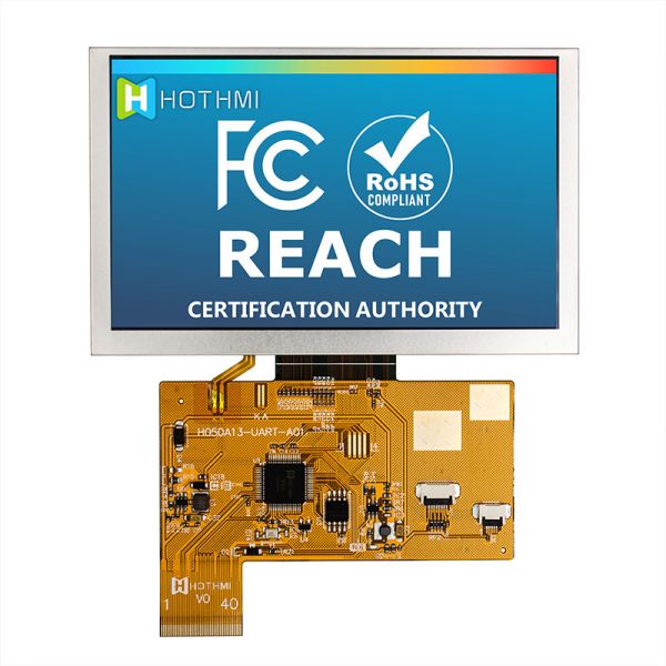 5.0 Inch Smart Serial 800x480 UART TFT Display Screen Sunlight Readable