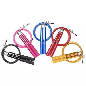 China Wholesale Custom Logo Training Fintness Accessories Aluminum Jump Rope plastic jump rope factory