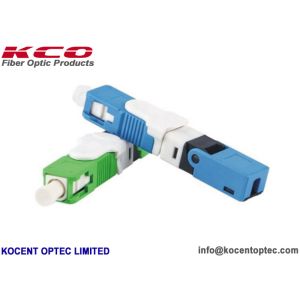 Green Fiber Optic Fast Connector with Insertion Loss 0.2dB Return Loss 55dB and