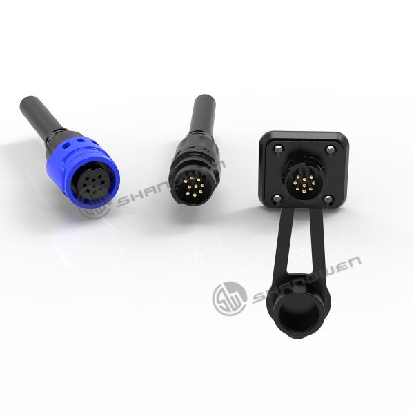 Stable M19 Connector Plug Multiple 2 Pin Female Connector Small Size