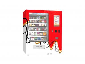 China Self Services Payment Food Vending Machine Thick Cold Rolled Steel Cabinet Material factory