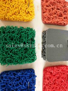 China PVC Coil Outdoor Non - Slip Rubber Mats Double Colorful PVC Mat For Swimming Pool factory