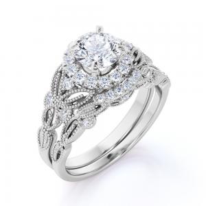 China Vintage 2 Carat Diamond Engagement Wedding Rings For Bridal ODM factory