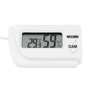 White Mini Digital Temperature and Humidity Meter Incubator Pet Tortoise