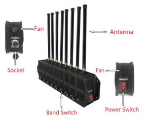 China 250W Cell Phone Frequency Jammer Shielding 2g 3g 4g 5g High Power factory