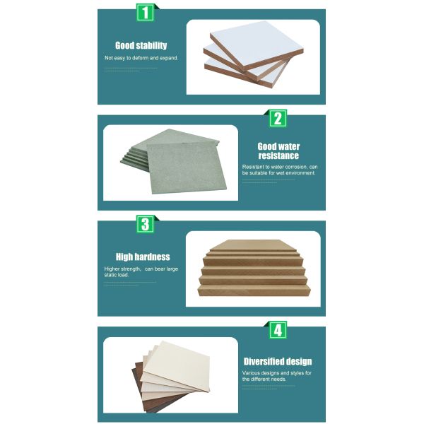 Multi-layer solid wood medium density fiberboard is suitable for home decoration, economical and environmentally friendly