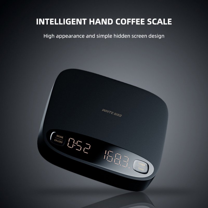 Touch Screen Electronic Digital Coffee Scale with 0.1g Accuracy and USB Rechargeable Kitchen Weighing Scale