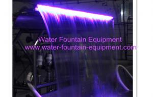 China Stainless Steel Waterfall Fountain With RGB LED Color Lamp Inside AC24V factory