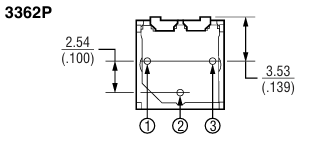 3362P-1-102LF Trimpot 1kΩ 10-Turn Precision Potentiometer ±10% Tolerance Through-Hole Mount Cermet Element Reliable Adjustability Ideal for Calibratio