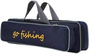 China Durable Canvas Fishing Rod & Reel Organizer Bag Travel Carry Case Bag- Holds 5 Poles & Tackle factory