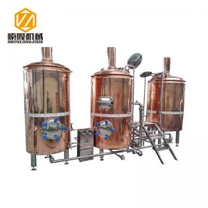China 10HL Red Copper Beer Brewing Kit , Electric / Steam Heated Beer Fermentation Equipment on sale