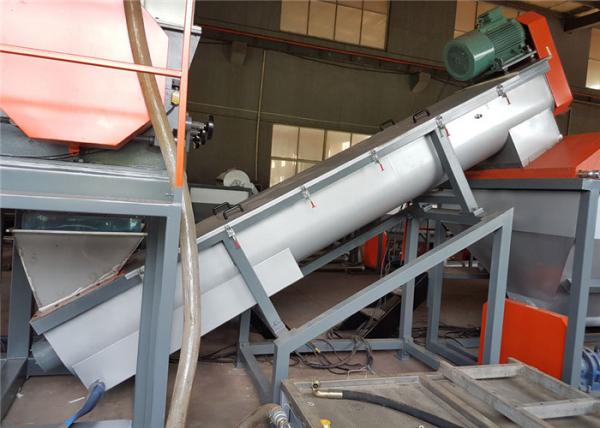 Flakes PET Recycling Line , Plastic Washing Line Pipe Drying System Long Durability