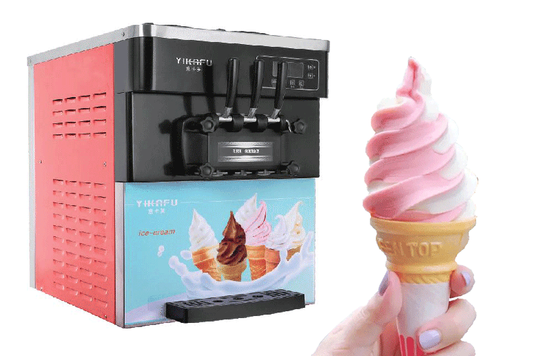 20-28L/h Commercial Soft Serve Ice Cream Making Machine Fully Automatic R22/R410A/R404A Refrigerating for Coffee Shop
