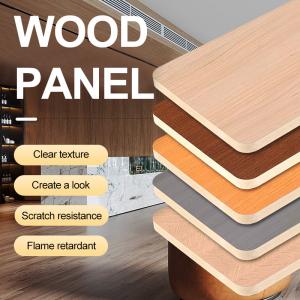 China Interior Decorative Wood Panels Wood Grain Bamboo Charcoal Wood Veneer Panels Waterproof Bamboo Crystal Panels factory