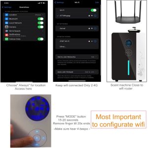 HOMEFISH HVAC Scent Diffuser 1200ML Wall Mounted Air Diffuser