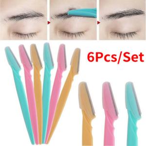 China Lot 6pcs Facial Hair Eyebrow Razor Trimmer Shaper Shaver Blade Remover Tool on sale
