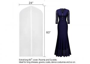 China Translucent PEVA Suit Garment Bag 24x60 Long Dress Bag Cover factory