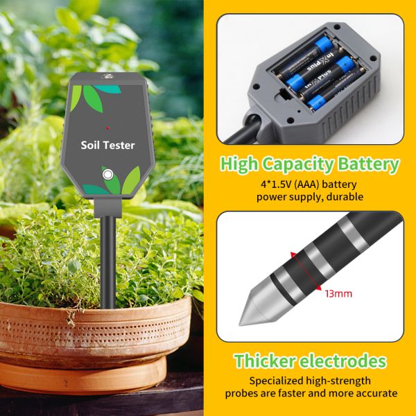 High Precision 8 In 1 Digital Moisture Meter Soil Smart Bluetooth