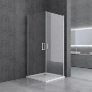 China Corner Glass Shower Cabinet Square Shaped Spray Paint With Screen on sale
