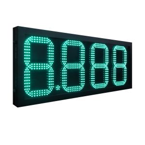 Fuel Station Pylon Sign LED Gas Display 8" -32" Digit Height Auto-Dimming by