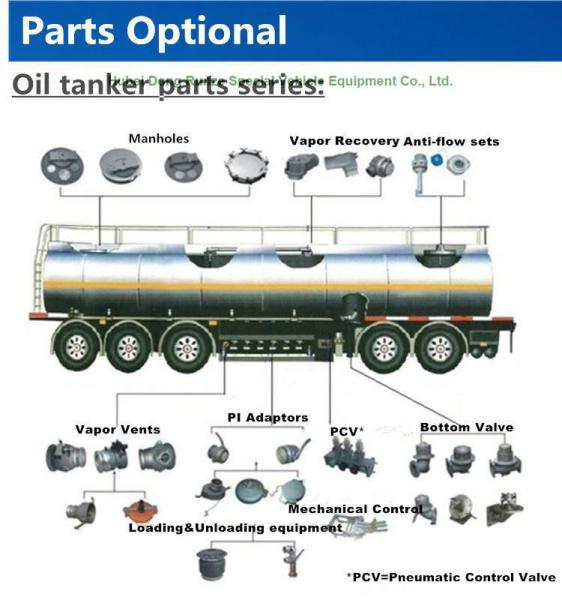 50 -55Cbm 3 Axle Stainless Steel Tanker Semi Trailer oil, diesel, gasoline, kerosene 50KL - 55K Liter