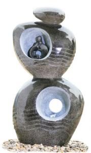 China Garden Ball Decoration Resin Water Fountain Fiberglass Rolling Sphere Fountain Easy to install right weight indoor water factory