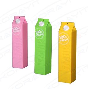 China Promotional Gift Plastic Milk Bottle Shape Portable Power Bank 2600mah for Mobile Phones factory