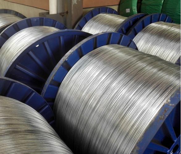 China ASTM B415-92 Acsr Core Wire , Corrosion Resistance Aluminum Electrical Wire factory