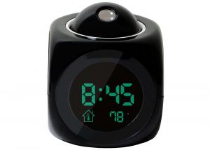 China 7.5*7.5cm Multifunction Vibe LCD Talking Projection Alarm Clock Time & Temp Display Calendar/Temperature/Time Display factory