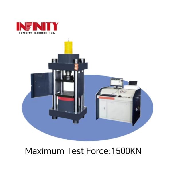 Piston Diameter φ250mm Micro Electro hydraulic Servo Compression Testing Machine with Maximum Test Force of 1500kN