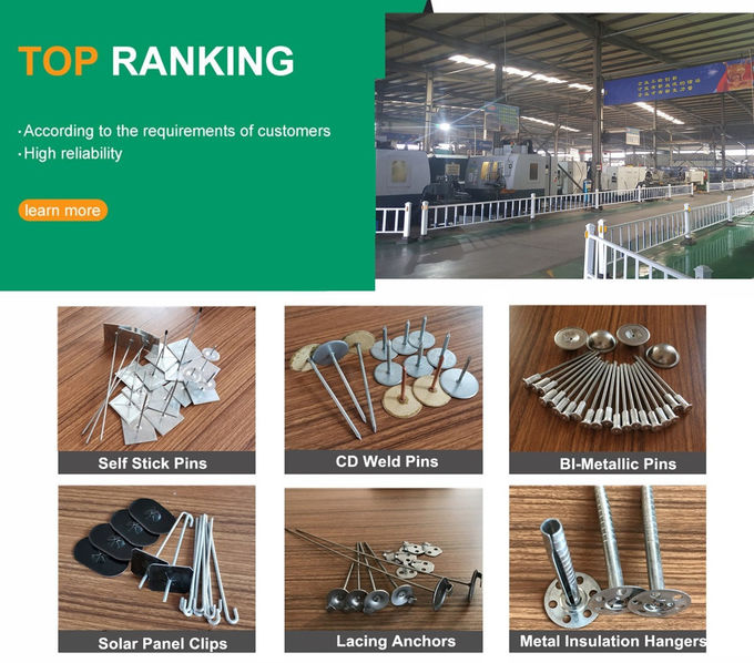Self Stick Insulation Support Nail With Self Locking Washer