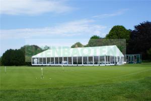 China Catering White Marquee Tent , Full Glass Wall Tent 200 People Capacity on sale