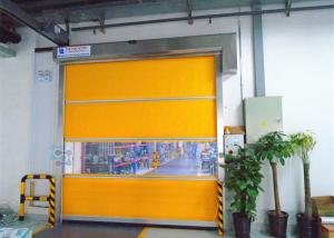 China Blue Yellow PVC Interior Door , Industrial Workshop Doors factory