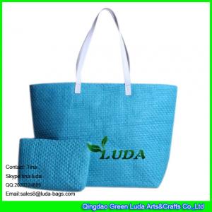 China LUDA ladies new design fashion paper straw bag with cosmetic handbag on sale