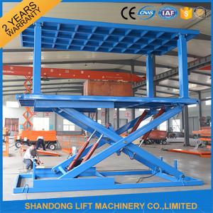 China Indoor / Outdoor Double Car Parking Hydraulic Platform Lift 1 ton - 20 ton Load Capacity Custom factory