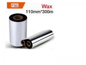 China 110mm * 300m Durable Thermal Transfer Ribbon , Wax Resin Ribbon For Citizen / Zebra factory