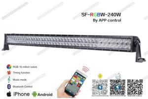 China 41.5 240W Straight RGB LED Light Bar , Flood / Spot / Combo Beam 5D LED Light Bar 3w factory