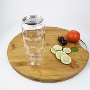 China 500ml Empty Clear PET Containers Jars With Easy Pull Cover Cold Pressed Juices factory