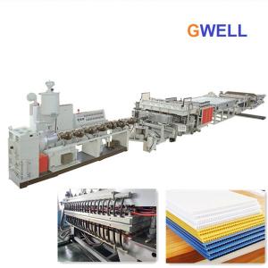 China PE Hollow Board Making Machine PE Polycarbonate Sheet Manufacturing Machine Plant Hollow Profile Extrusion factory