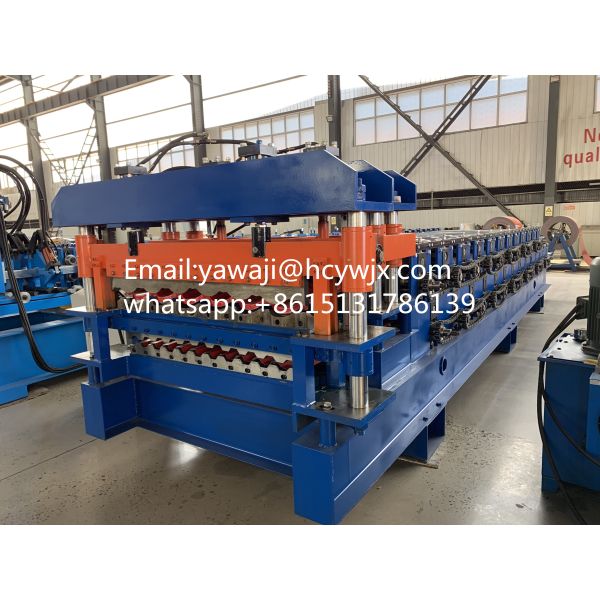 Pro Double Deck Roll Forming Machine Glazed Trapezoidal Sheet Making