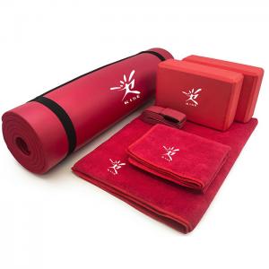 China 6 In 1 Non Slip Yoga Mat Set NBR Thick Non Slip Yoga Mat Towels Yoga Strap on sale