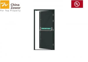 China Powder Coated Galvanized Steel Single Leaf FD30 Fire Door / 90 mm Frame Depth factory