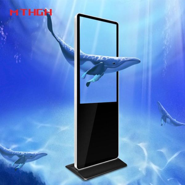 43 Inch High Definition Floor Standing Free Standing Digital Signage With Max Resolution 1920x1080