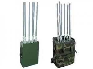 China Outdoor Manpack Drone Signal Jammer 6 Bands / Professional Drone Frequency Jammer factory