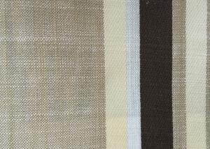 Washable Upholstery Polyester Blend Fabric , Plain Linen Fabric