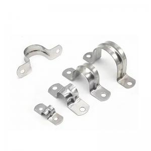 China Accessories Stainless Steel Plumbing Pipe Saddle Clip Brackets with Polish Finish factory