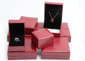 China Pink Ring Jewelry Box Case , Rectangle Jewelry Storage Box  Eco - Friendly on sale